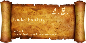Lautz Evelin névjegykártya